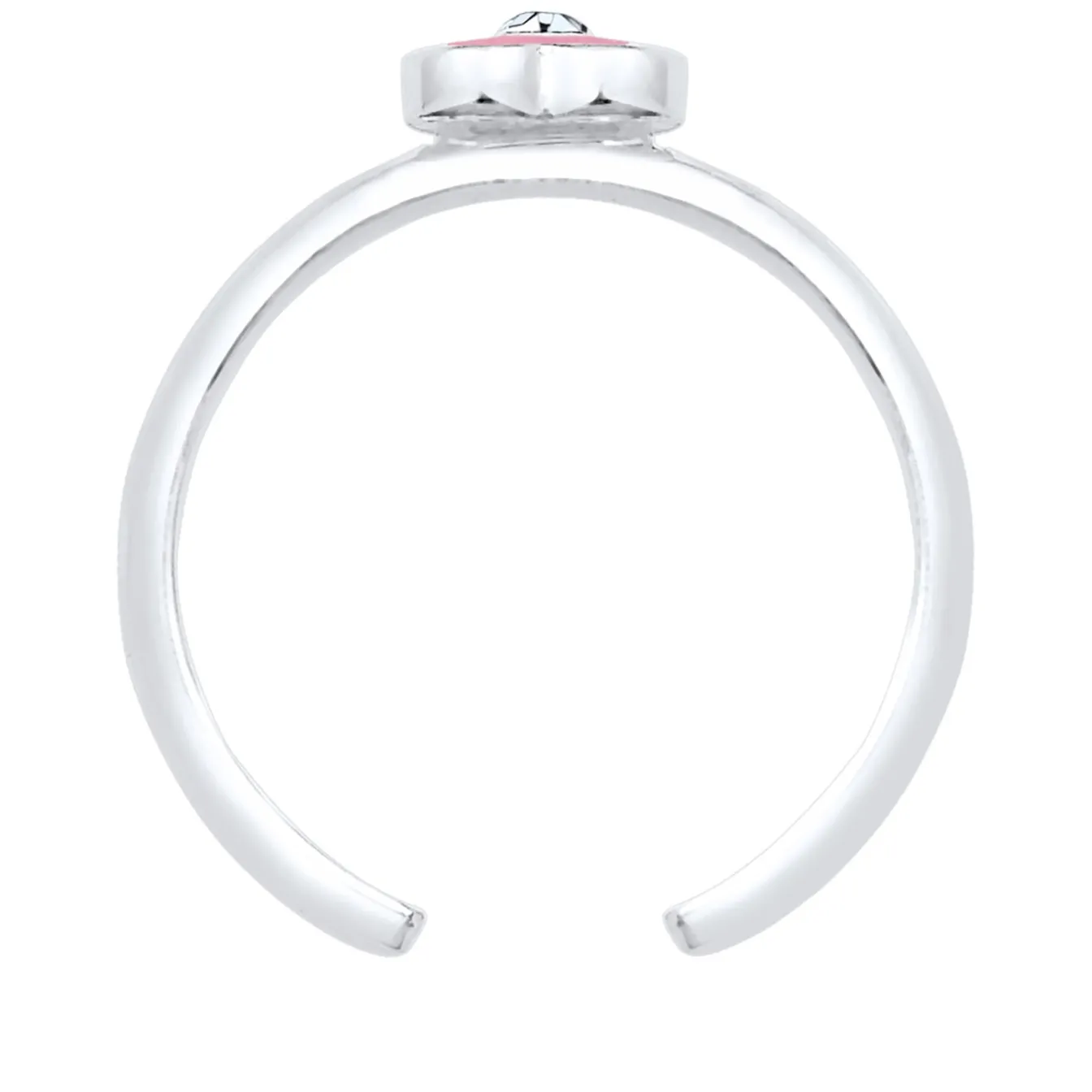 Elli "Ring Herz | Kristall (Weiß)<Kinder Symbol-schmuck|Herz-schmuck