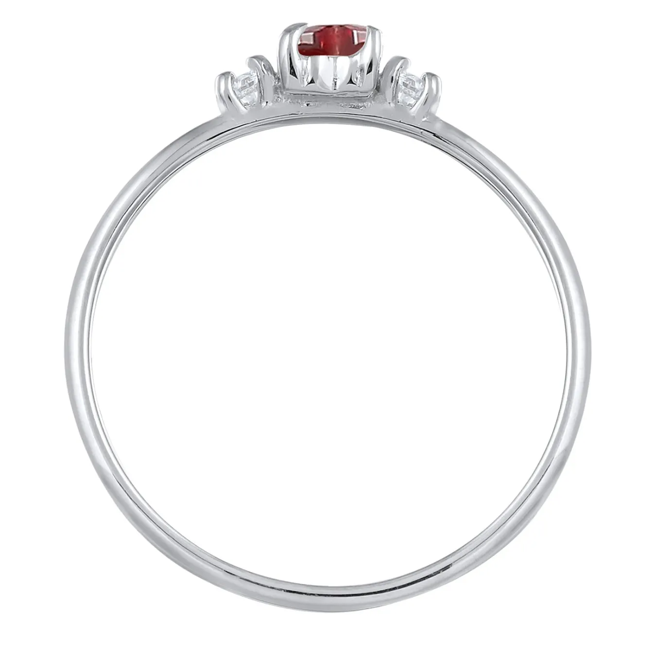 Elli "Ring Herz | Zirkonia ( Rot )< Symbol-schmuck|Herz-schmuck