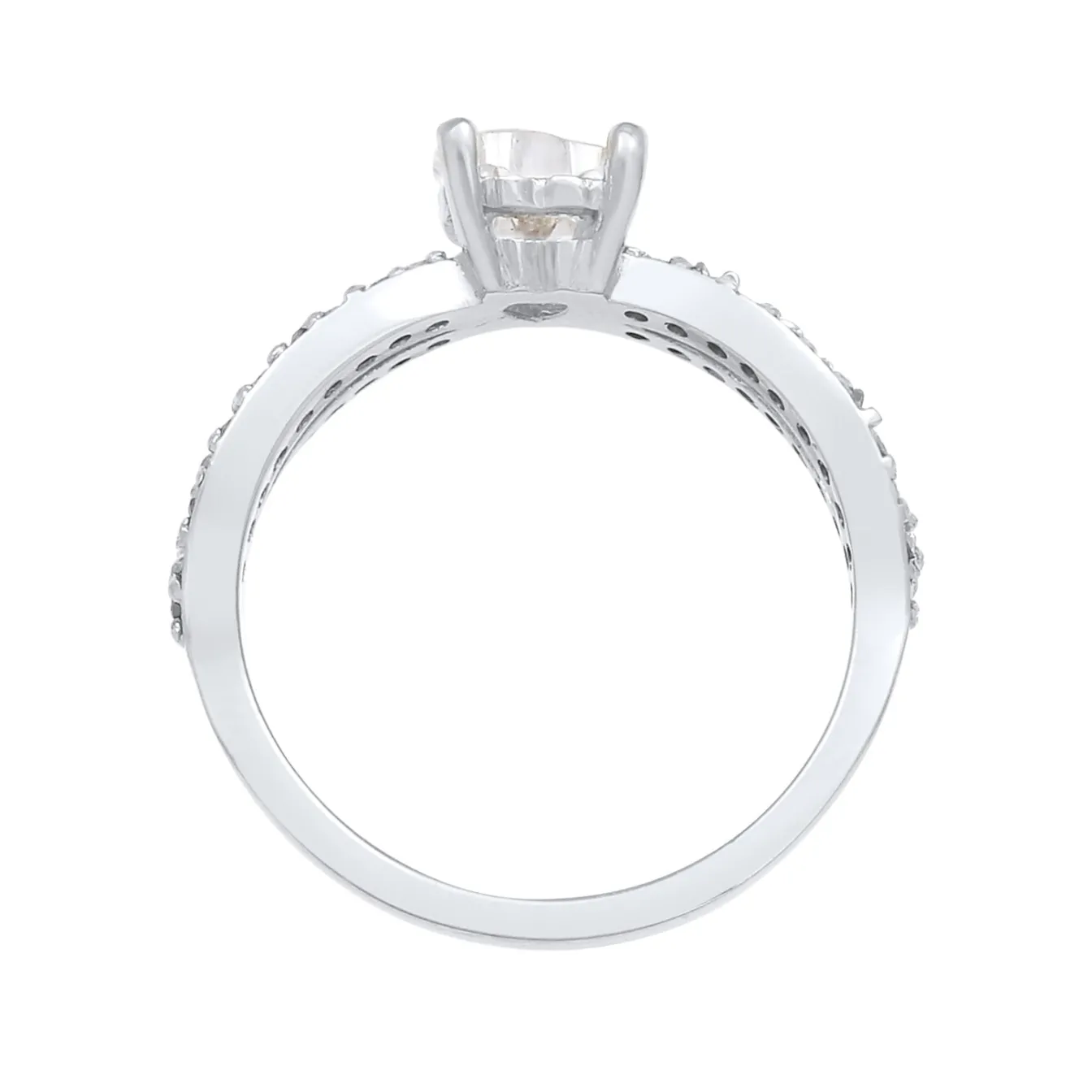 Elli "Ring Herz | Zirkonia ( Weiß )< Symbol-schmuck|Herz-schmuck