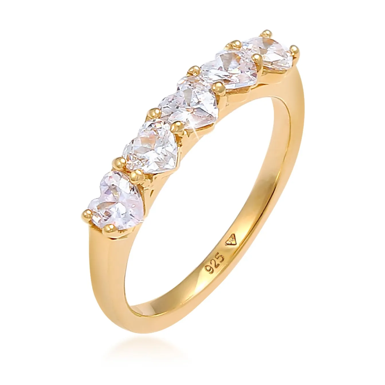 Elli "Ring Herz | Zirkonia ( Weiß )< Symbol-schmuck|Herz-schmuck