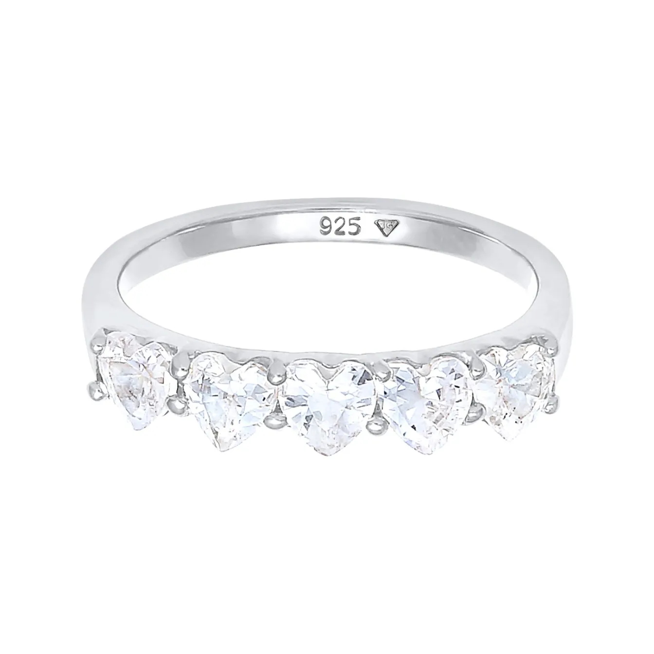 Elli "Ring Herz | Zirkonia ( Weiß )< Symbol-schmuck|Herz-schmuck
