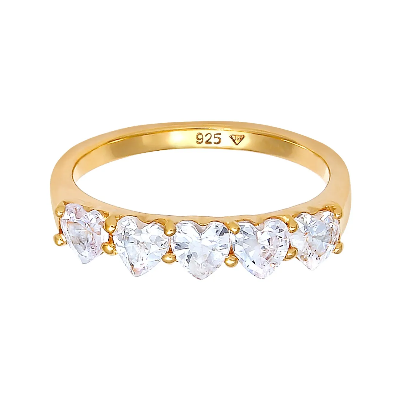Elli "Ring Herz | Zirkonia ( Weiß )< Symbol-schmuck|Herz-schmuck