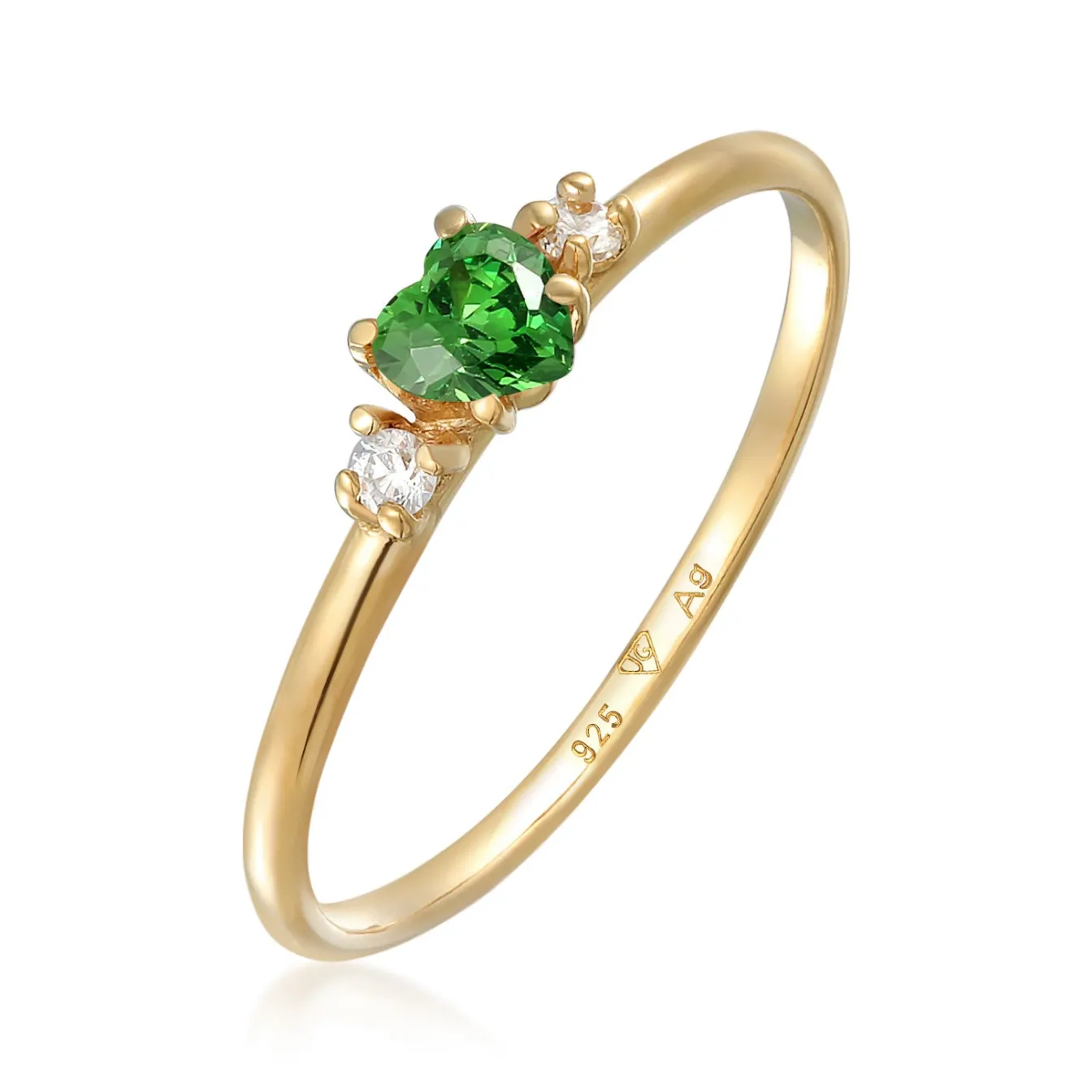 Elli "Ring Herz | Zirkonia< Symbol-schmuck|Herz-schmuck