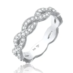 Elli "Ring Infinity | Kristall (Weiß)< Symbol-schmuck|Herz-schmuck