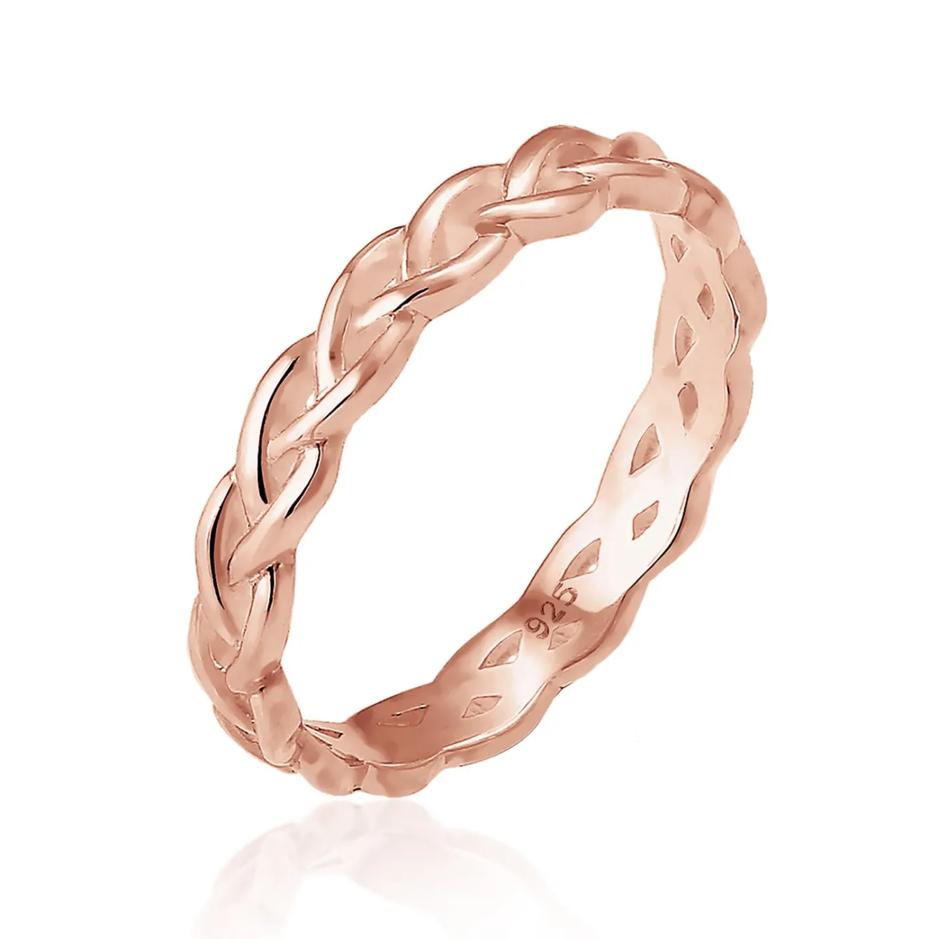 Elli "Ring Knoten< Roségold|Vergoldet