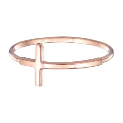 Elli "Ring Kreuz< Roségold|Symbol-schmuck