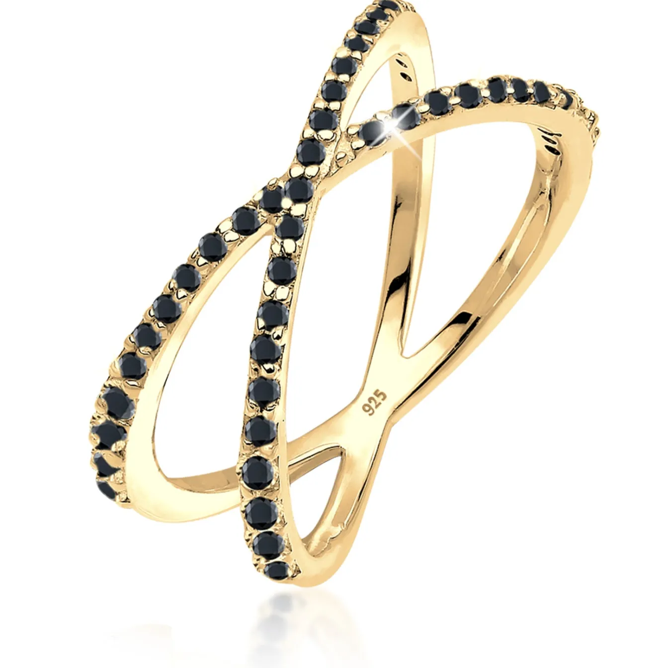 Elli "Ring Kreuz | Zirkonia ( Weiß )< Roségold|Symbol-schmuck