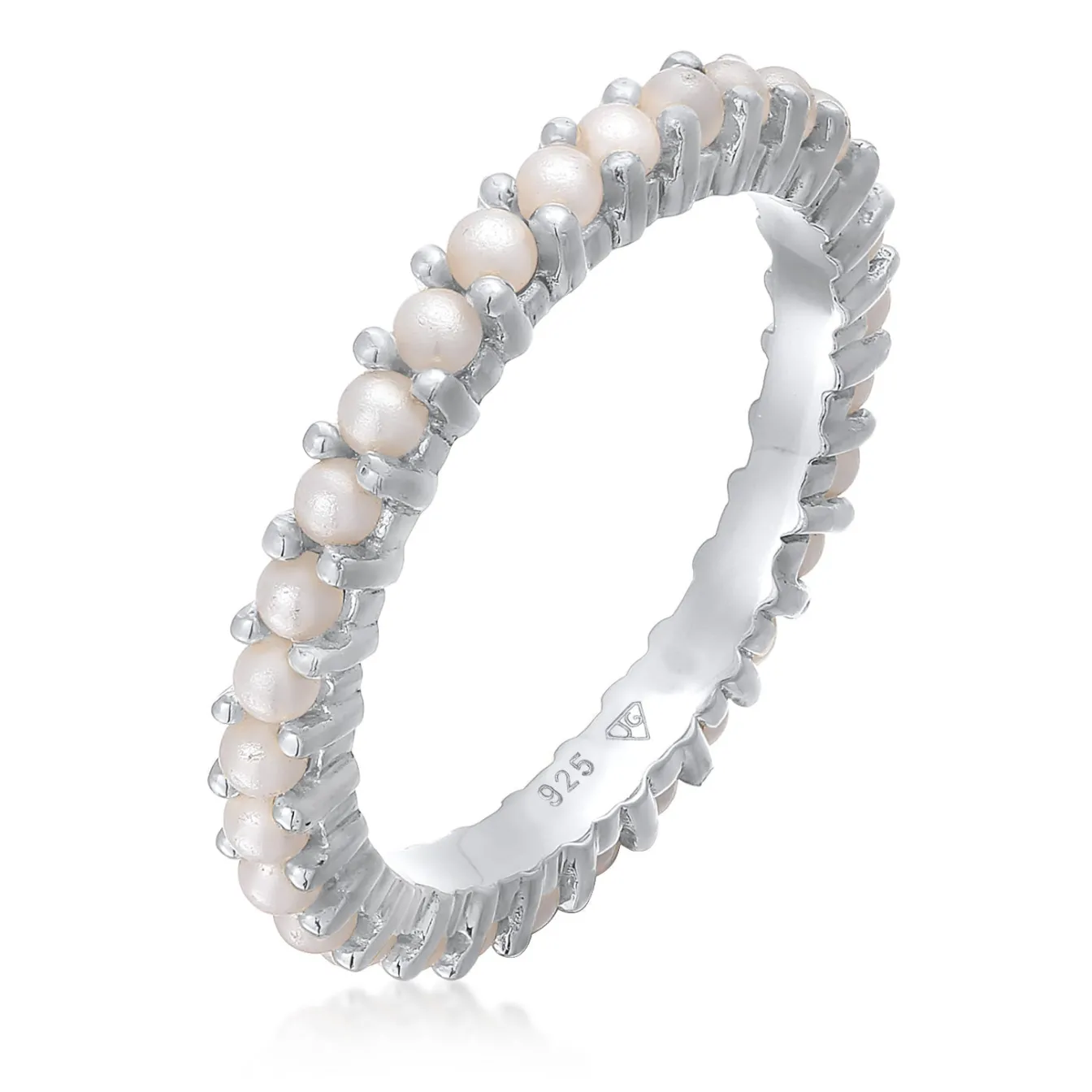 Elli "Ring Memoire Glasperlen< Silber|Perlen