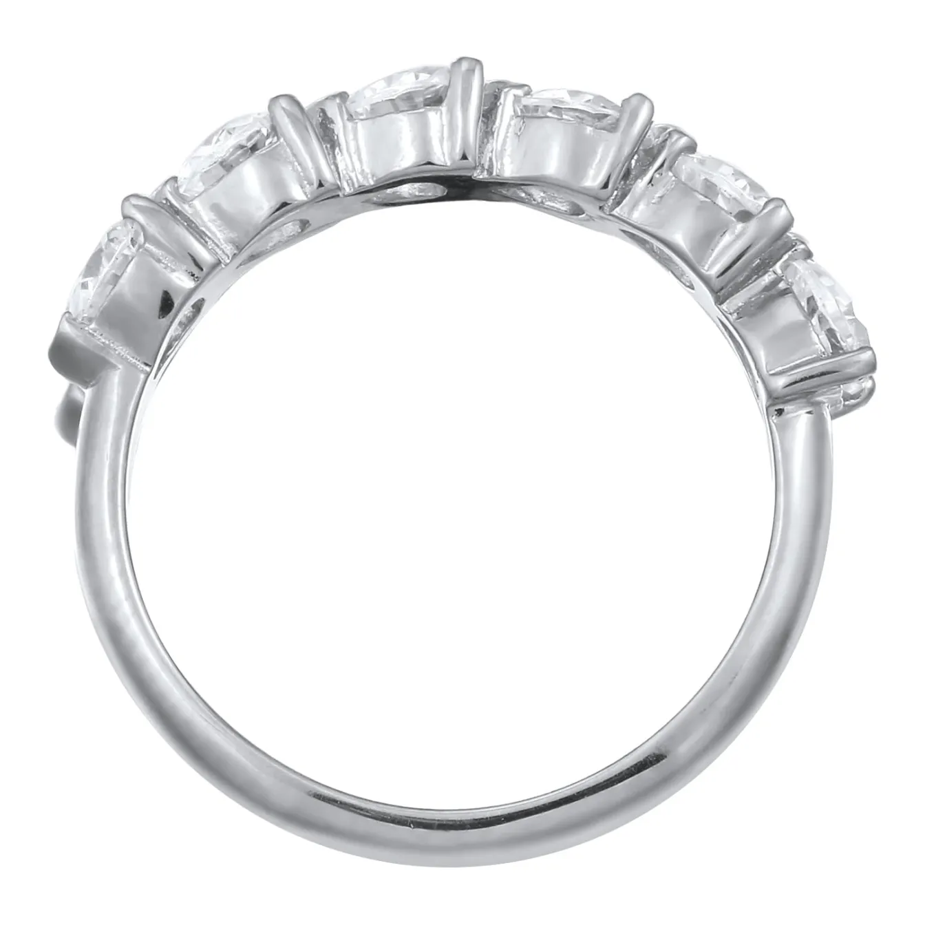 Elli "Ring mit Herzen | Zirkonia (Weiß)< Symbol-schmuck|Herz-schmuck