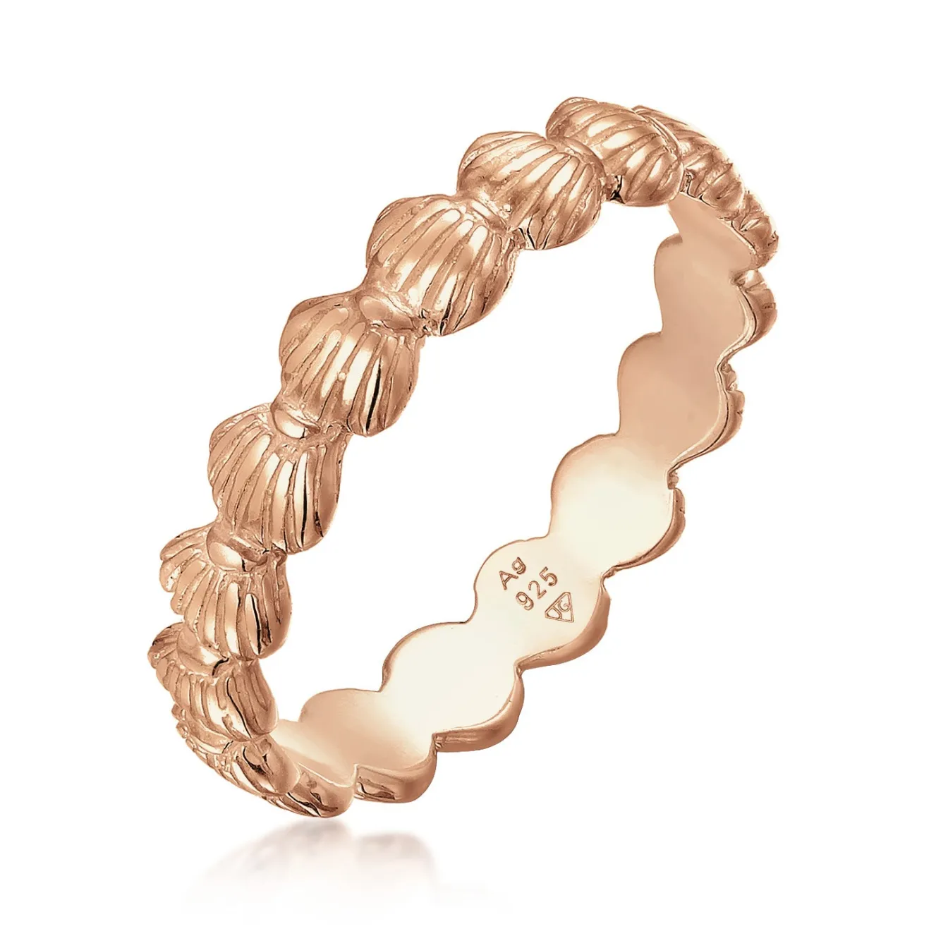 Elli "Ring Muschel< Silber|Roségold