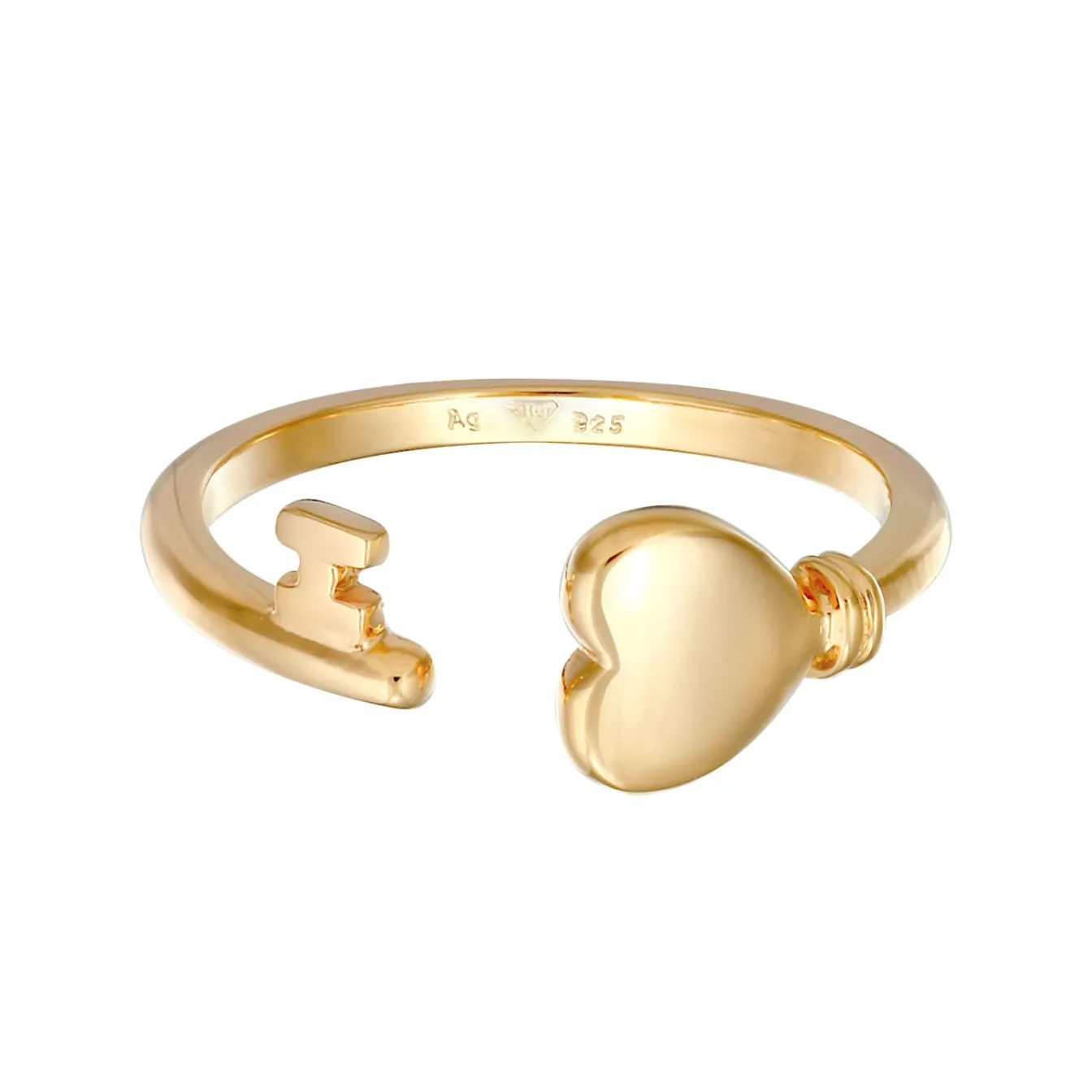Elli "Ring Offen Herz< Symbol-schmuck|Herz-schmuck
