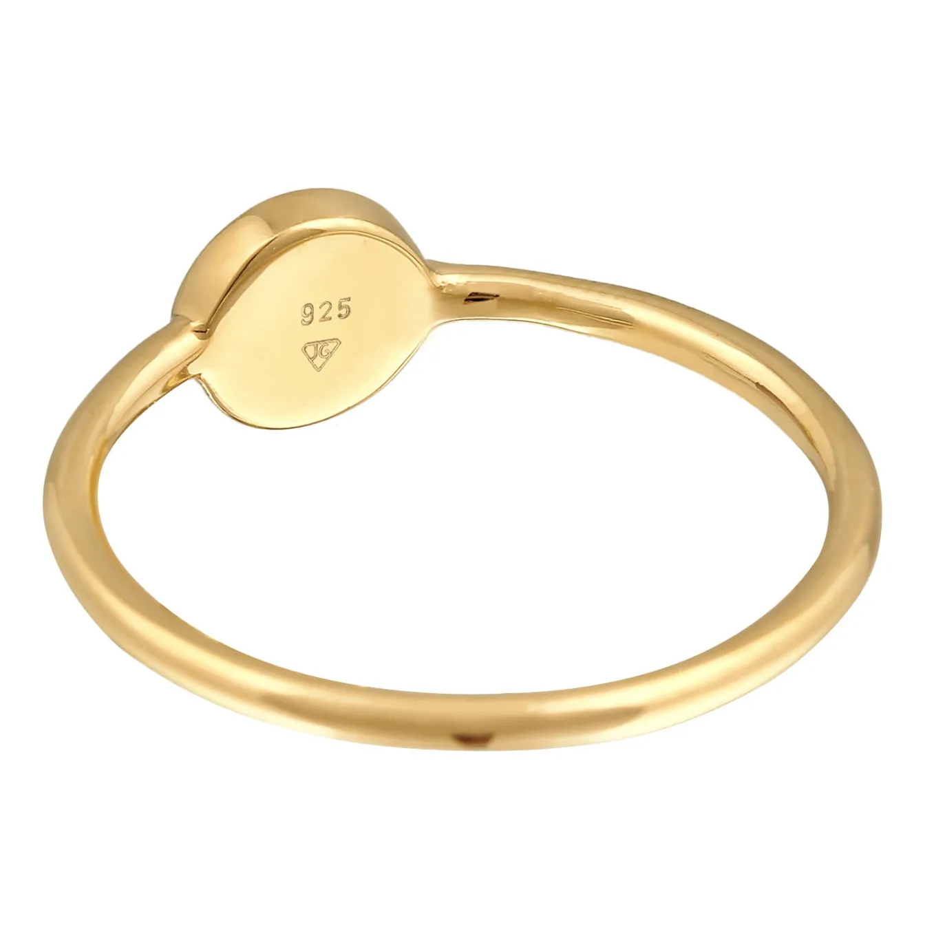 Elli "Ring Plättchen | Emaille< Ringe|Vergoldet