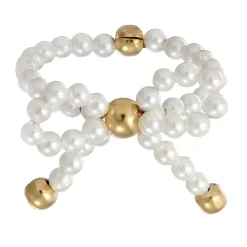 Elli "Ring Schleife | Muschelkernperlen< Symbol-schmuck|Perlen