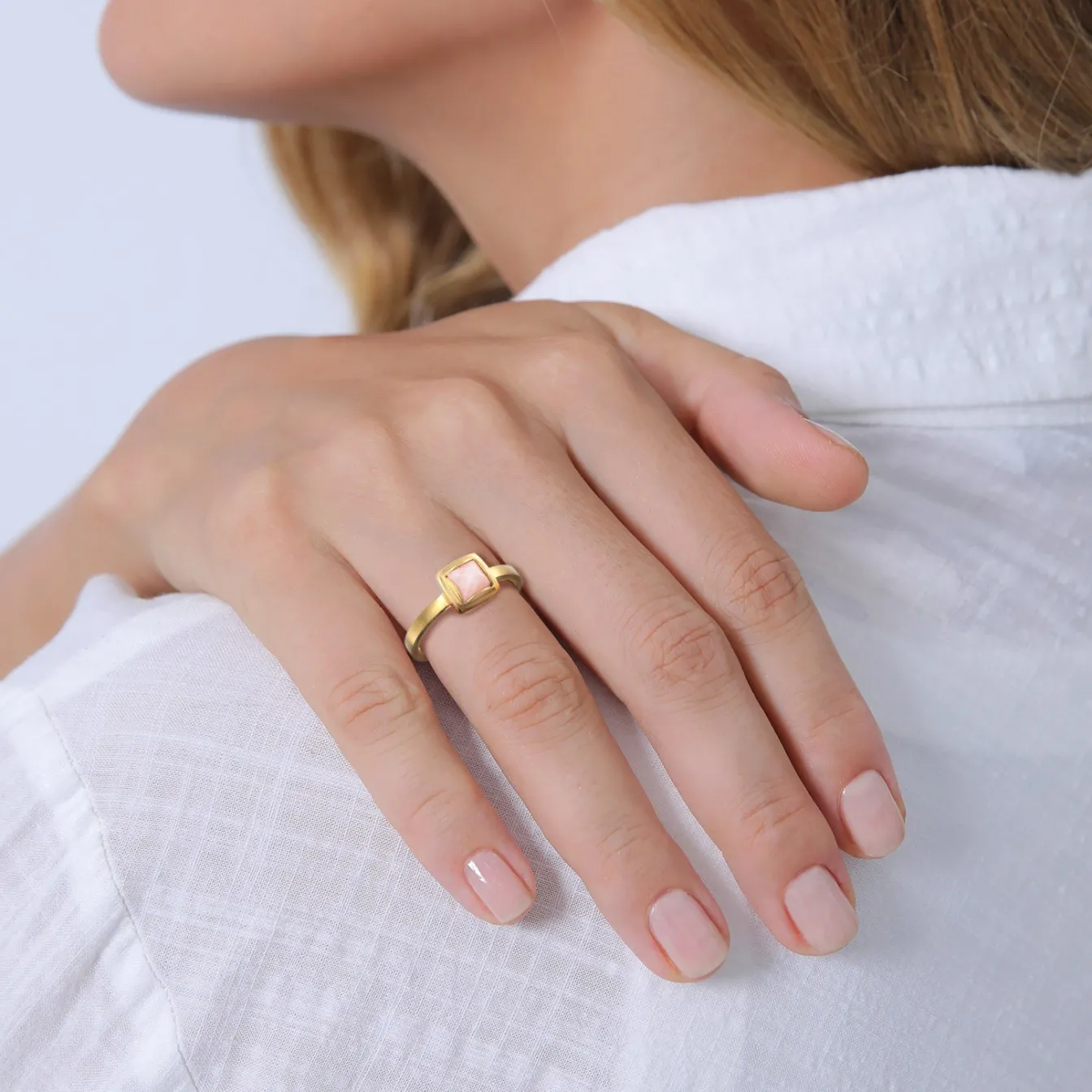 Elli "Ring Solitär | Quarz (Rosa)< Edelsteine|Ringe