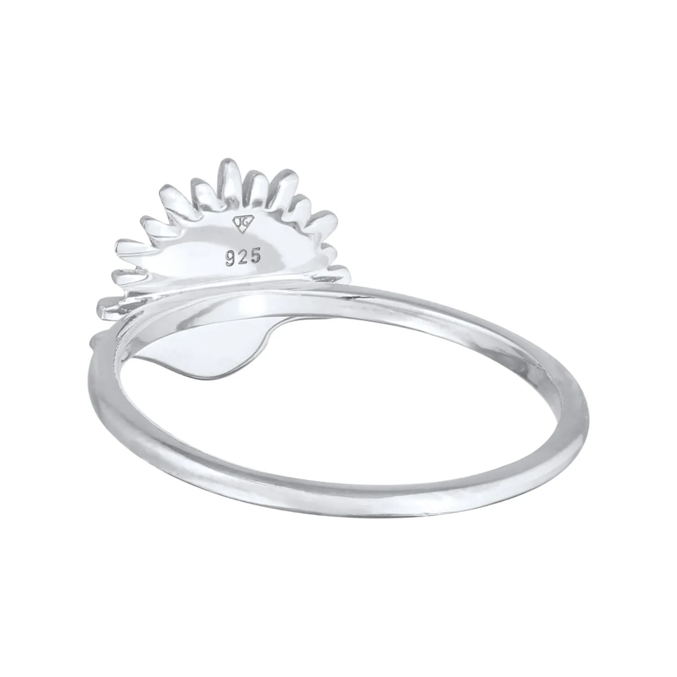 Elli "Ring Sonne | Mondstein (Weiß)< Symbol-schmuck|Ringe