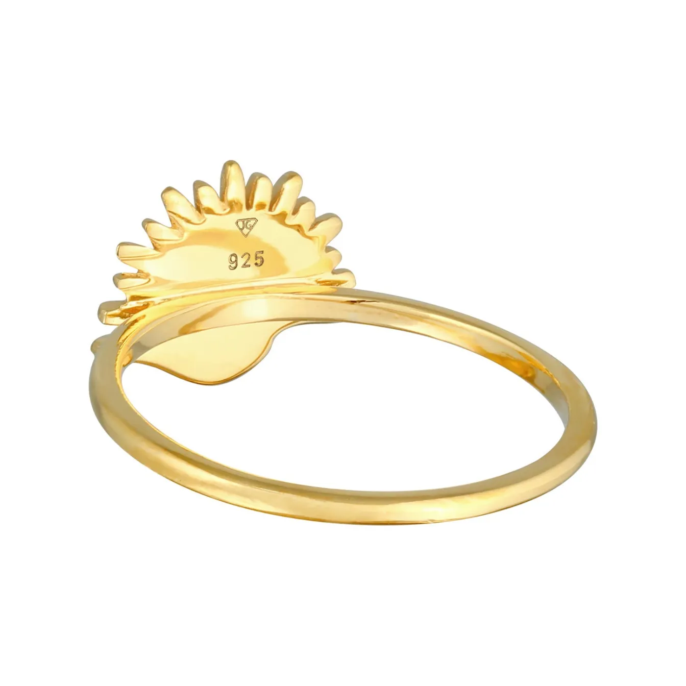 Elli "Ring Sonne | Mondstein (Weiß)< Symbol-schmuck|Ringe