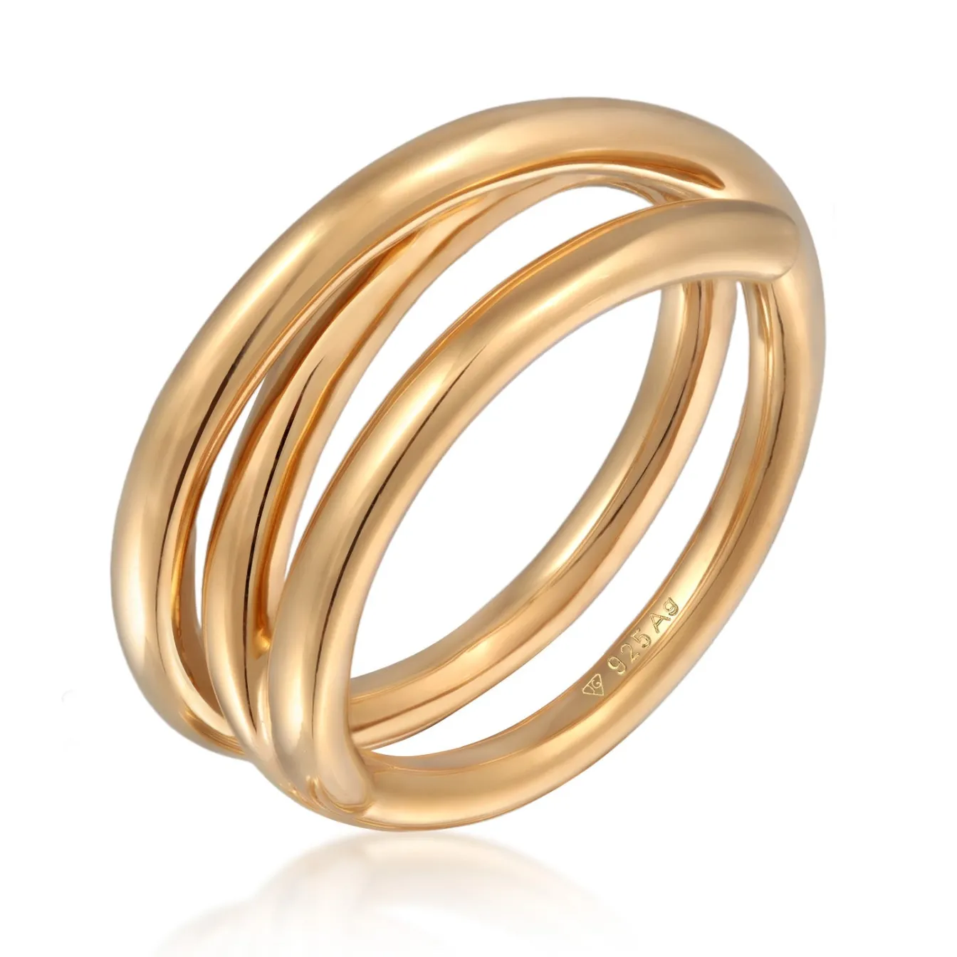 Elli "Ring Spiral-Design< Vergoldet|Ringe
