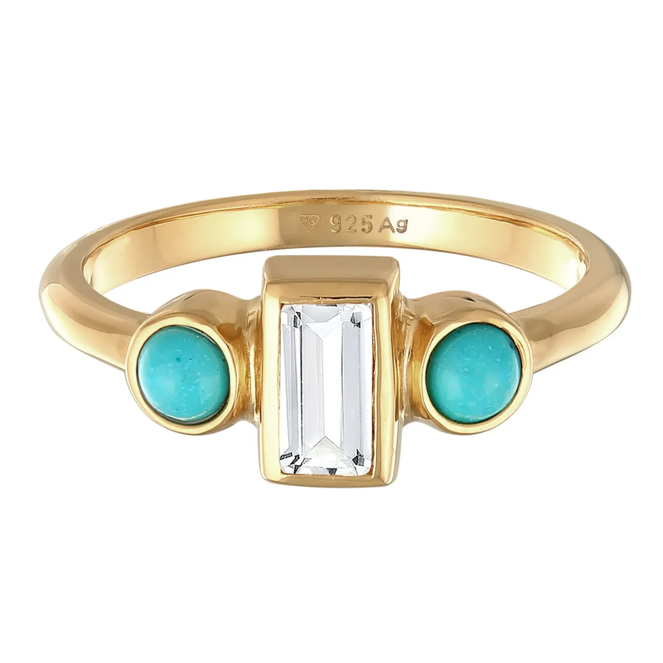 Elli "Ring Verlobung | Topas (weiß), Howlith (türkis)< Letzte Chance|Ringe
