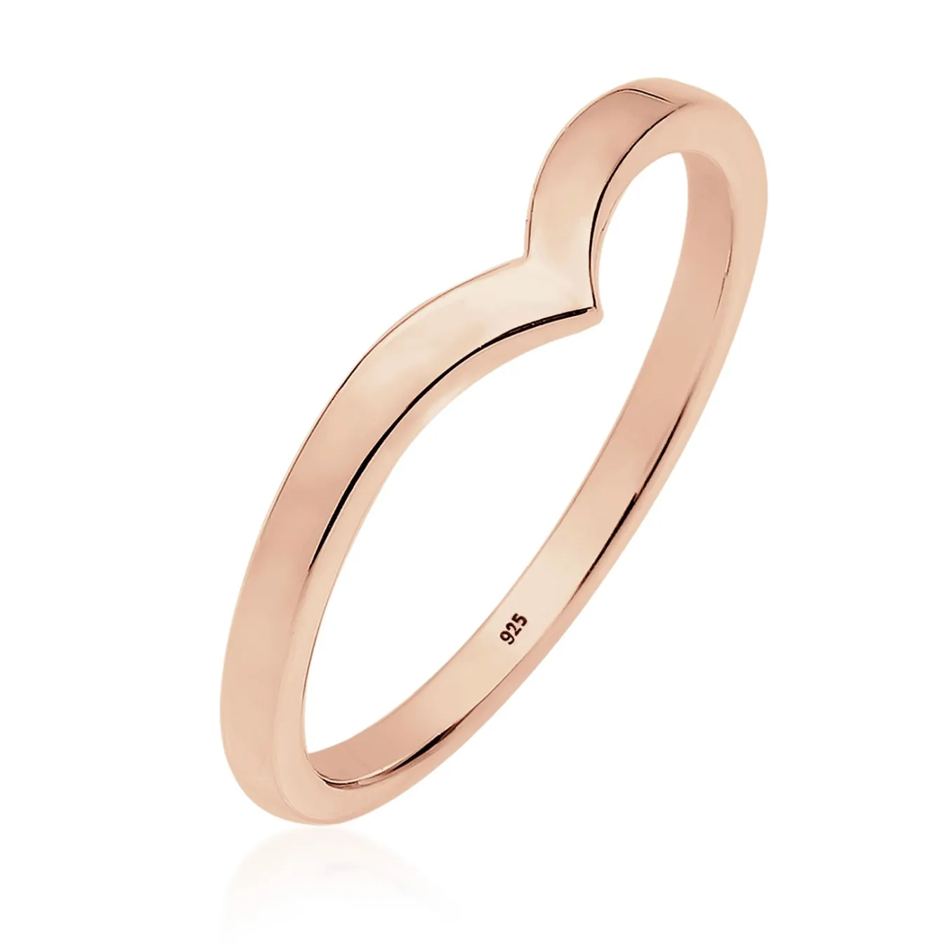 Elli "Ring V-Stacking< Silber|Roségold