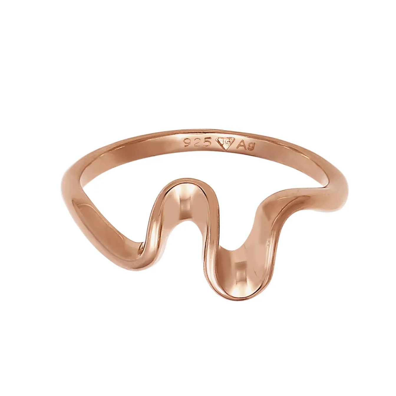 Elli "Ring Welle< Roségold|Symbol-schmuck