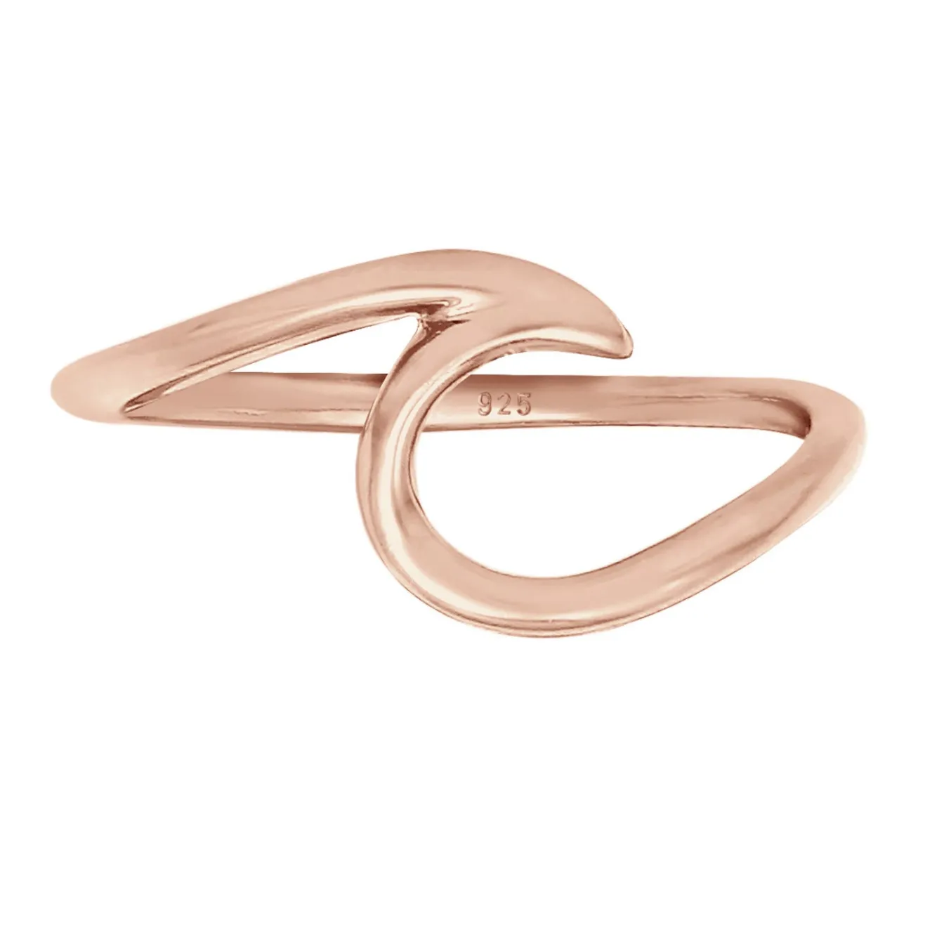 Elli "Ring Welle< Roségold|Symbol-schmuck