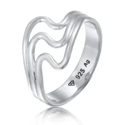 Elli "Ring Wellen< Vergoldet|Symbol-schmuck