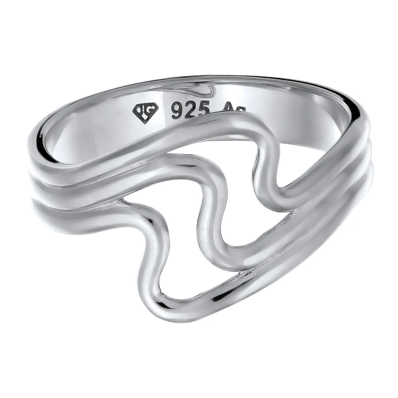Elli "Ring Wellen< Vergoldet|Symbol-schmuck