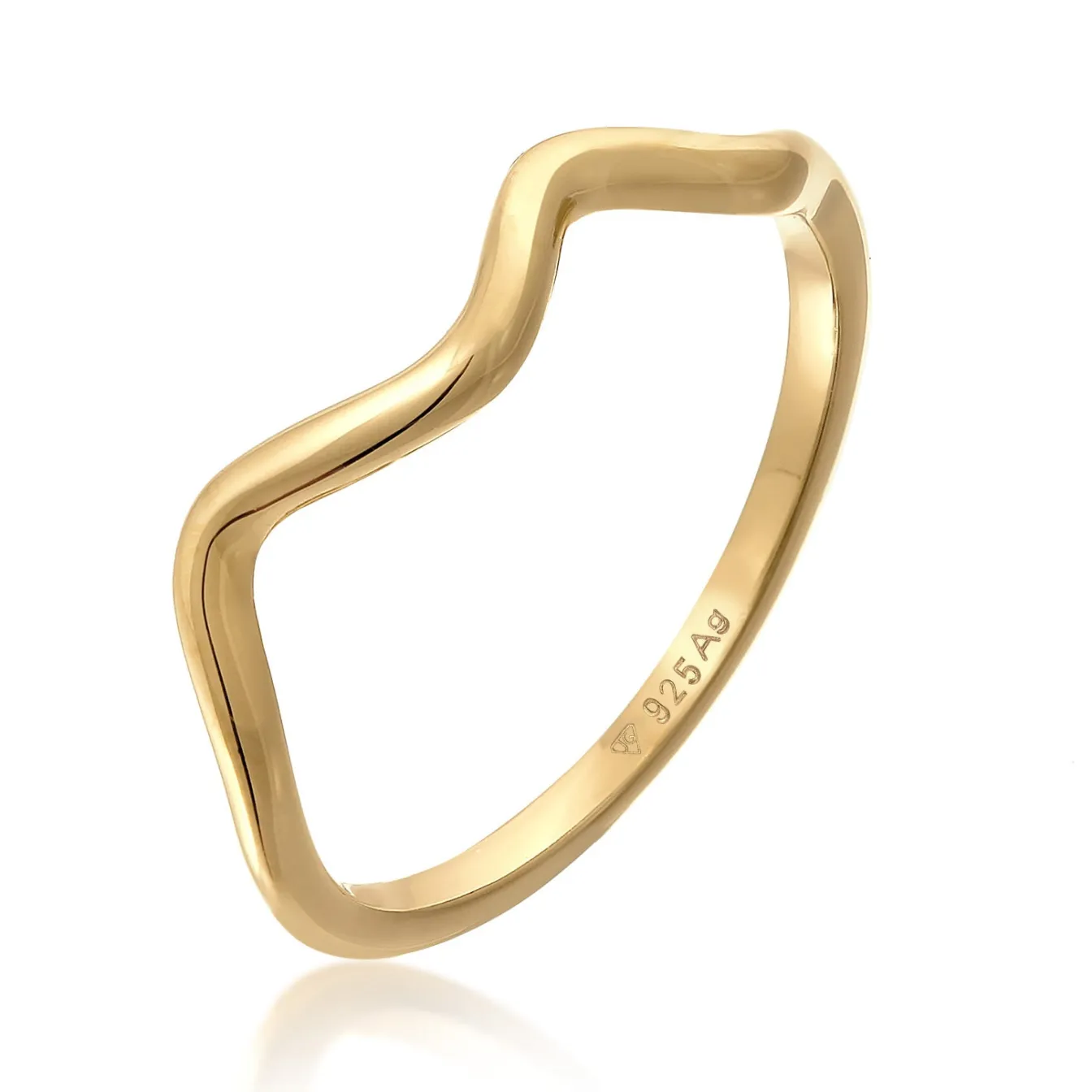 Elli "Ring Wellen Organic< Roségold|Symbol-schmuck