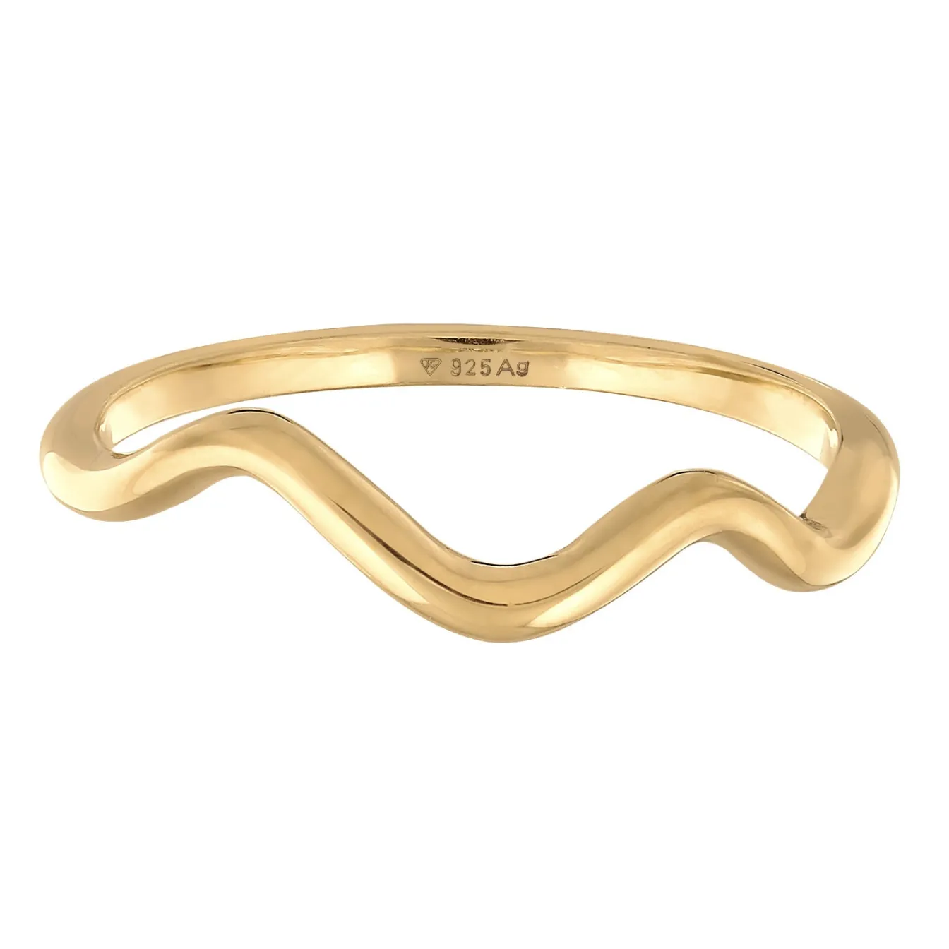 Elli "Ring Wellen Organic< Roségold|Symbol-schmuck