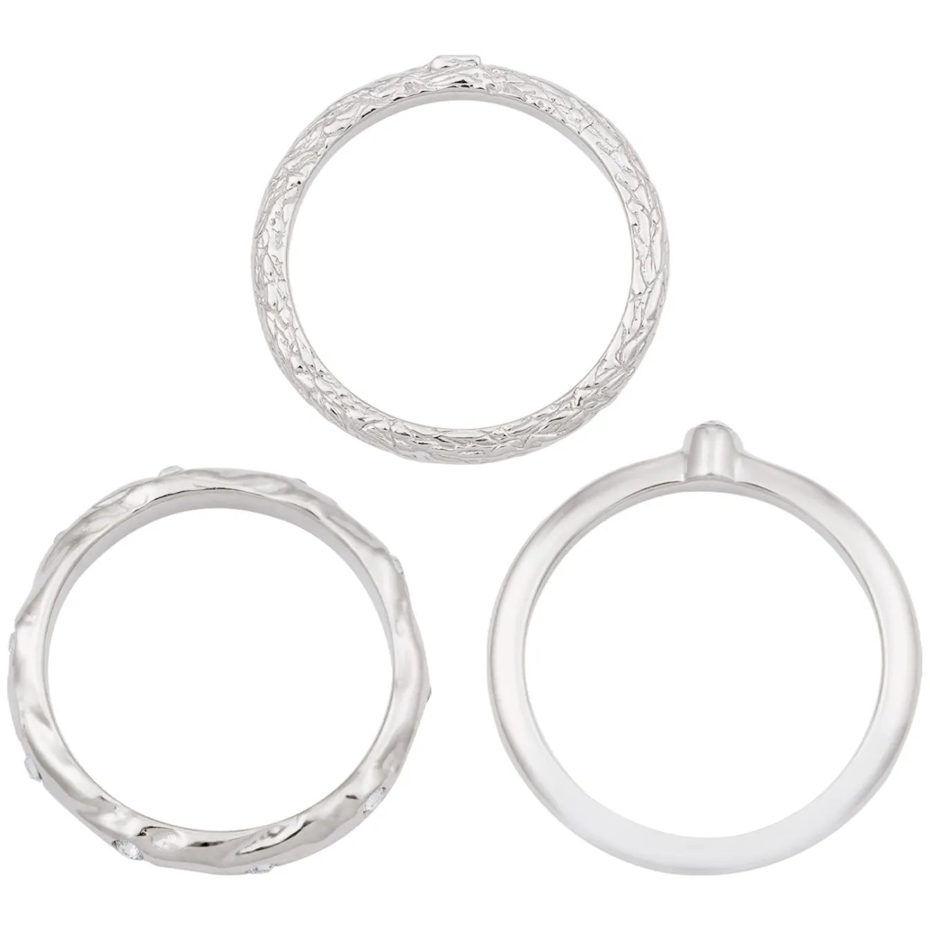 Elli "Ringset | Glas Kristalle (Weiß)< Vergoldet|Ringe