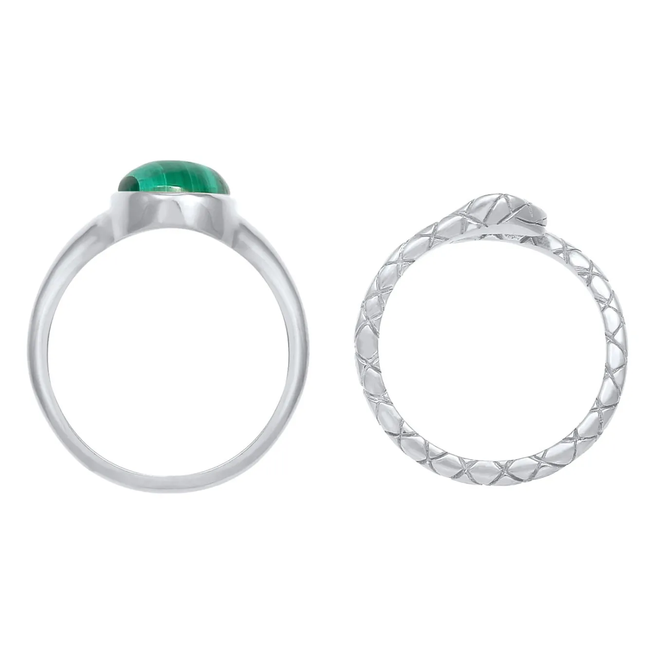 Elli "Ringset | Malachit ( Grün )< Ringe|Vergoldet