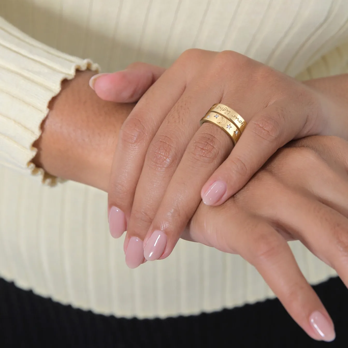 Elli "Ring-Set Astro | Zirkonia (Weiß)< Symbol-schmuck|Ringe