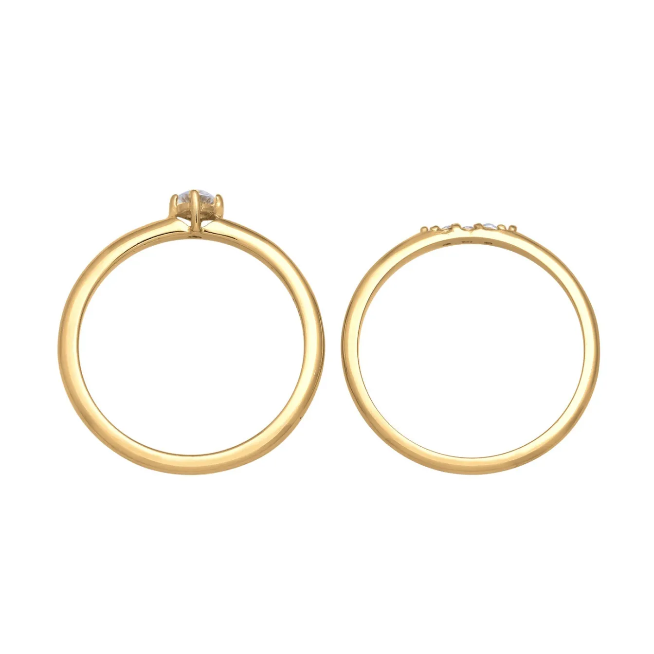 Elli "Ring-Set Basic | Zirkonia (Weiß)< Ringe|Silber