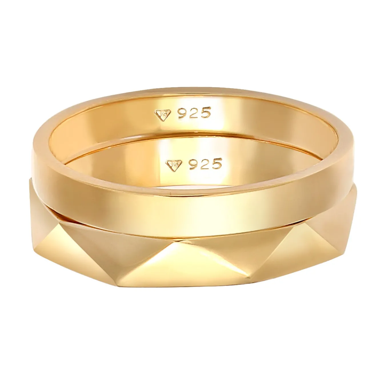 Elli "Ringset Geo< Ringe|Silber