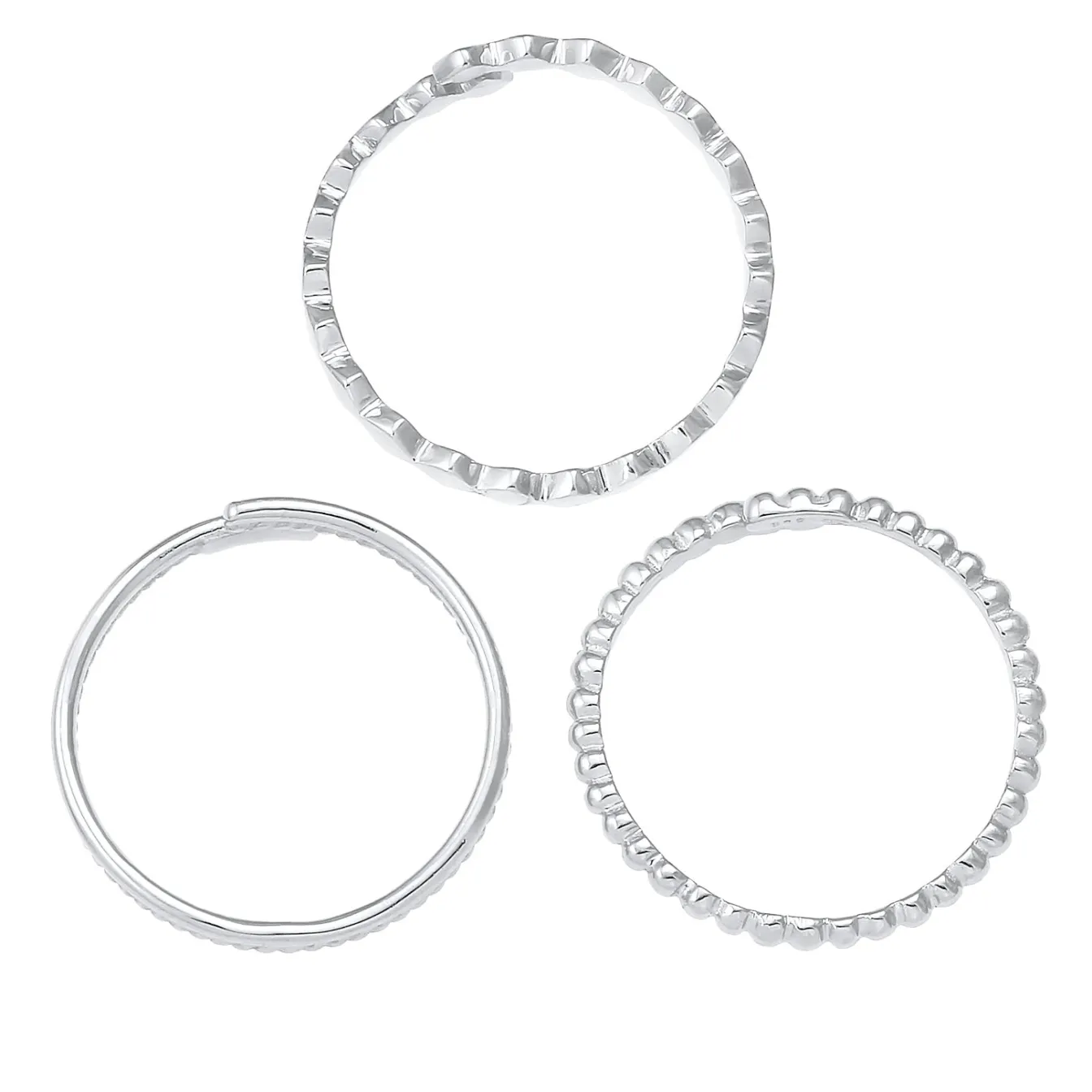 Elli "Ringset Geo< Ringe|Silber