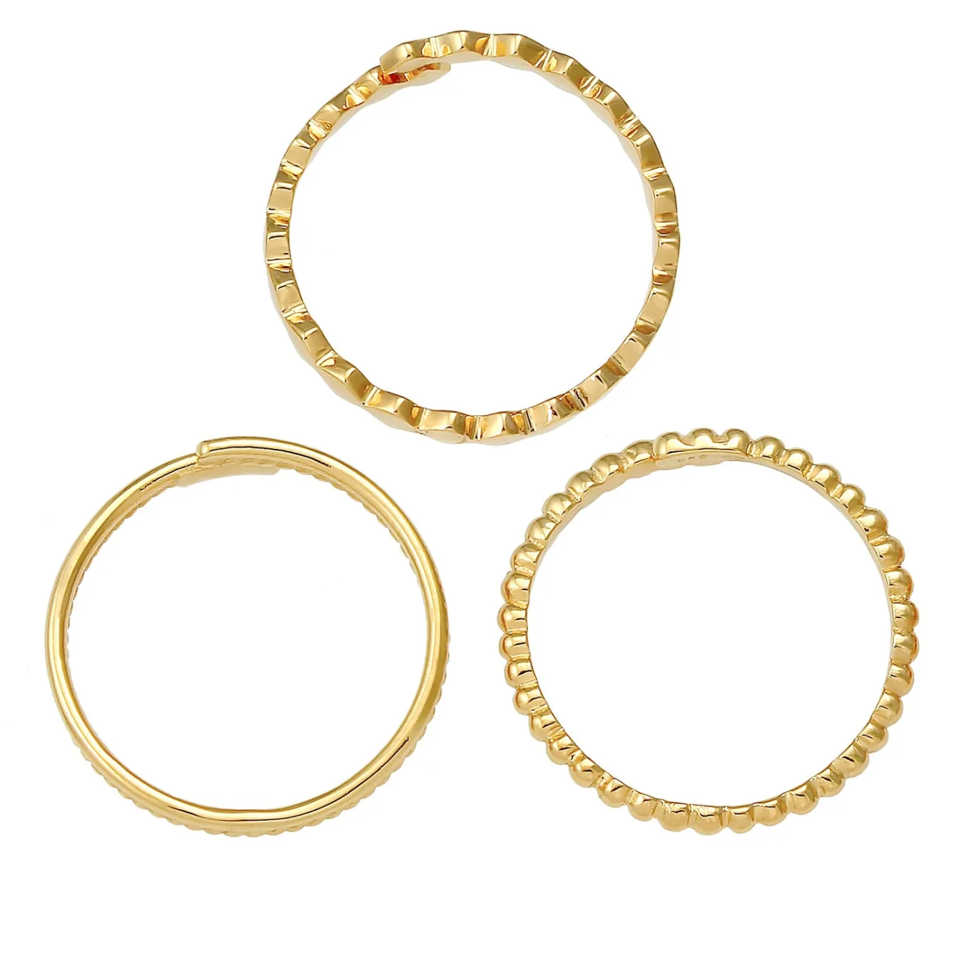 Elli "Ringset Geo< Ringe|Silber