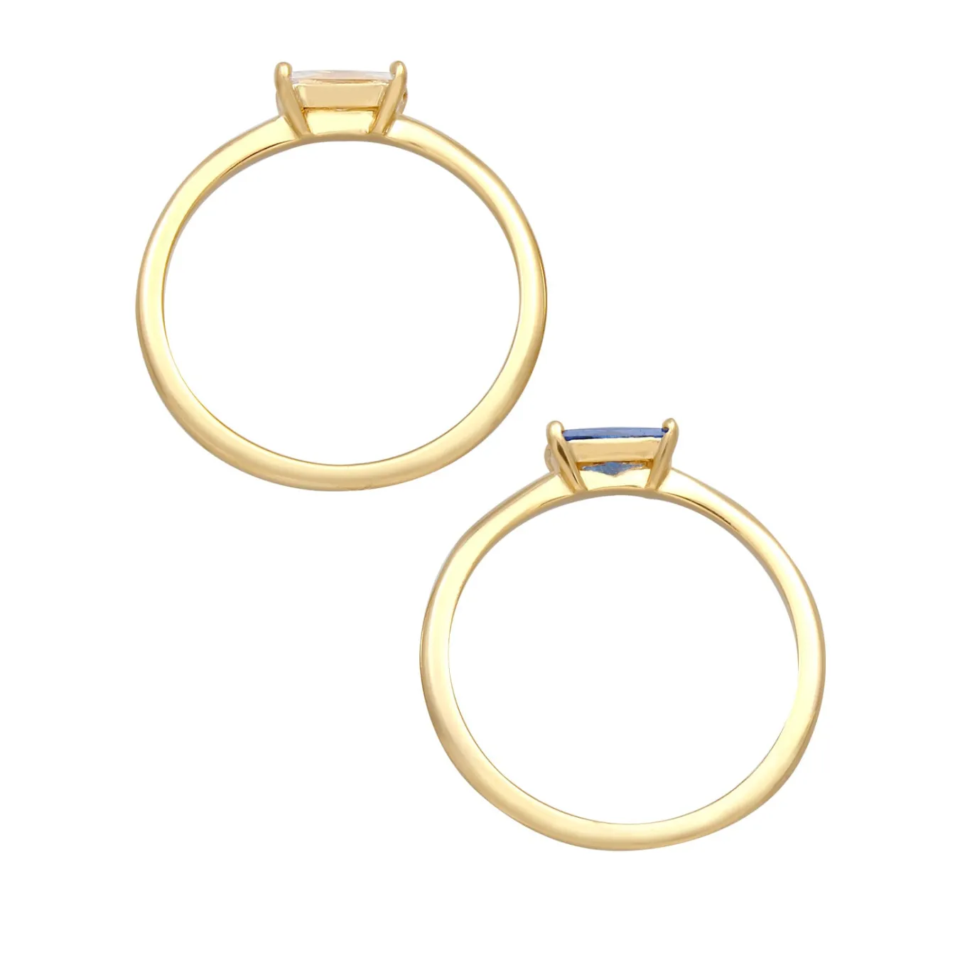 Elli "Ringset Geo | Saphir ( Blau )< Ringe|Vergoldet
