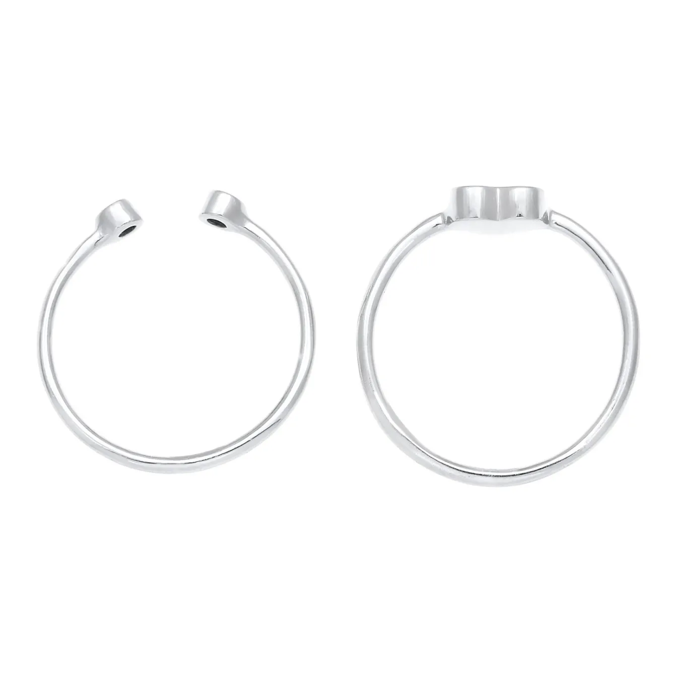 Elli "Ringset Herz | Kristall (Weiß)< Symbol-schmuck|Herz-schmuck