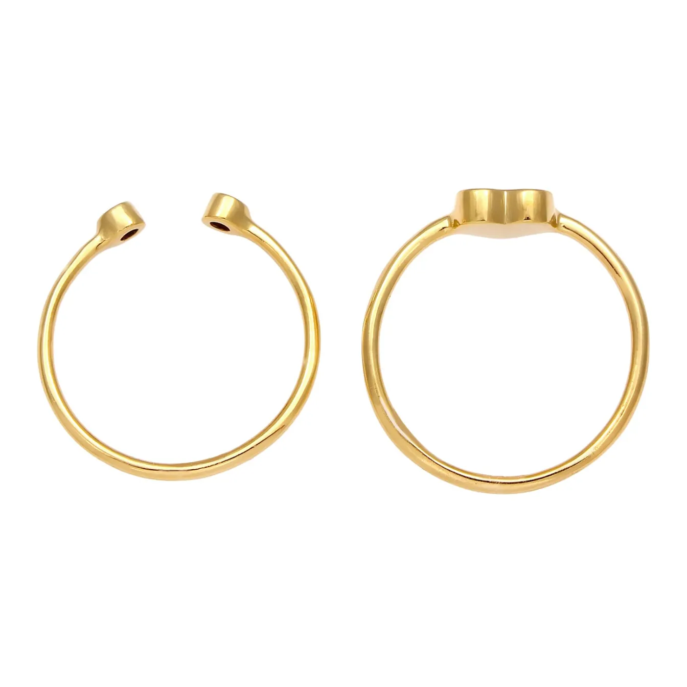 Elli "Ringset Herz | Kristall (Weiß)< Symbol-schmuck|Herz-schmuck