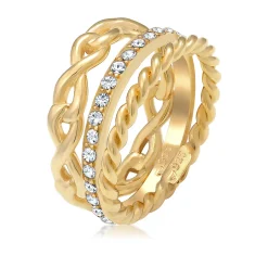 Elli "Ringset Infinity | Kristall (Weiß)< Symbol-schmuck|Herz-schmuck