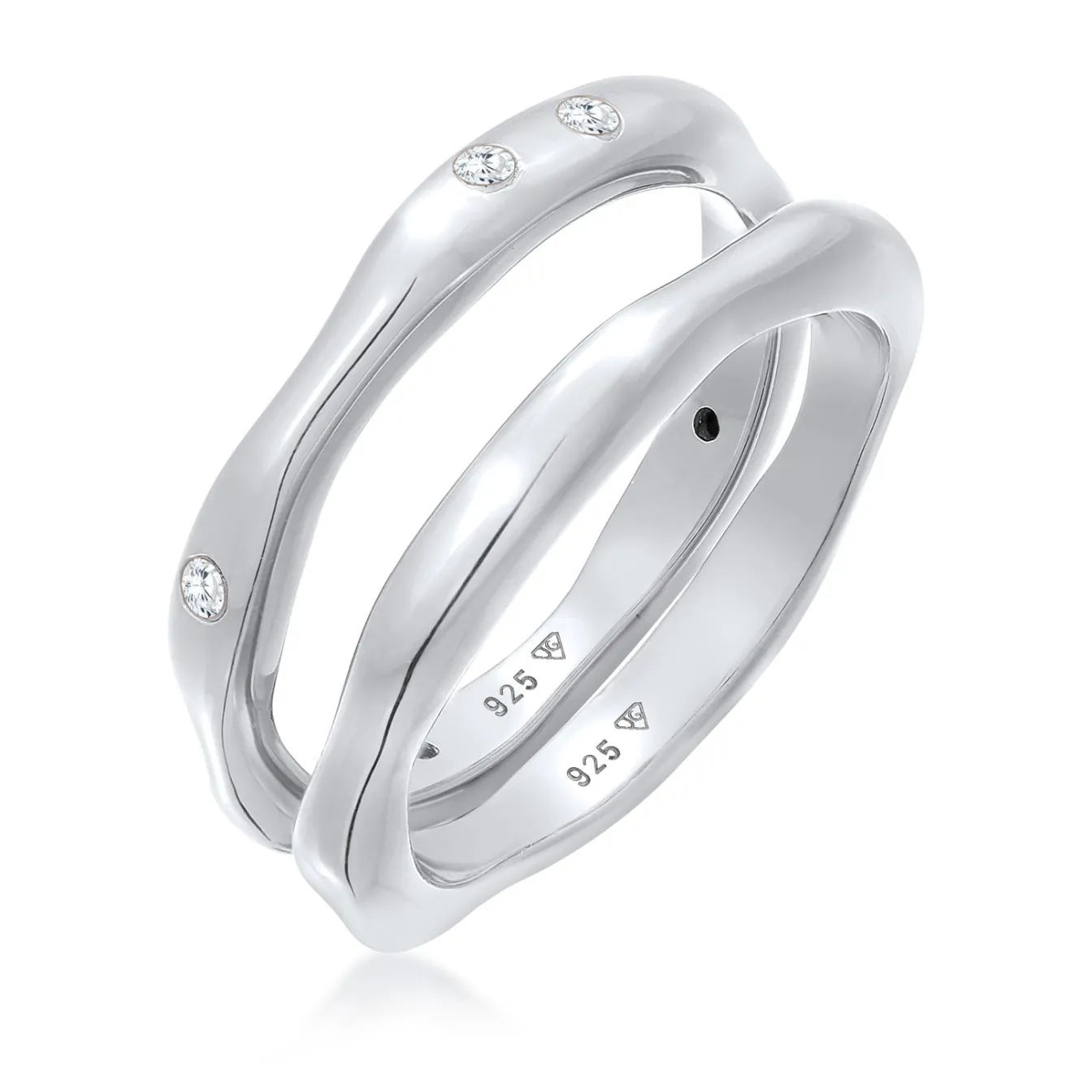 Elli "Ringset Organic | Zirkonia (Weiß)< Letzte Chance|Ringe