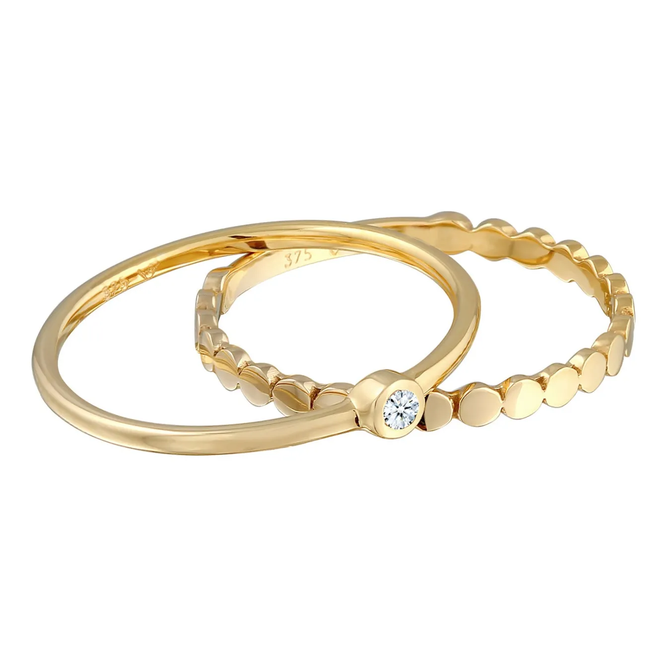 Elli "Ring-Set Solitär | Diamant (0,3 ct.)< Ringe|Echtgold