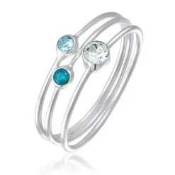 Elli "RingSet Solitär | Kristall< Ringe