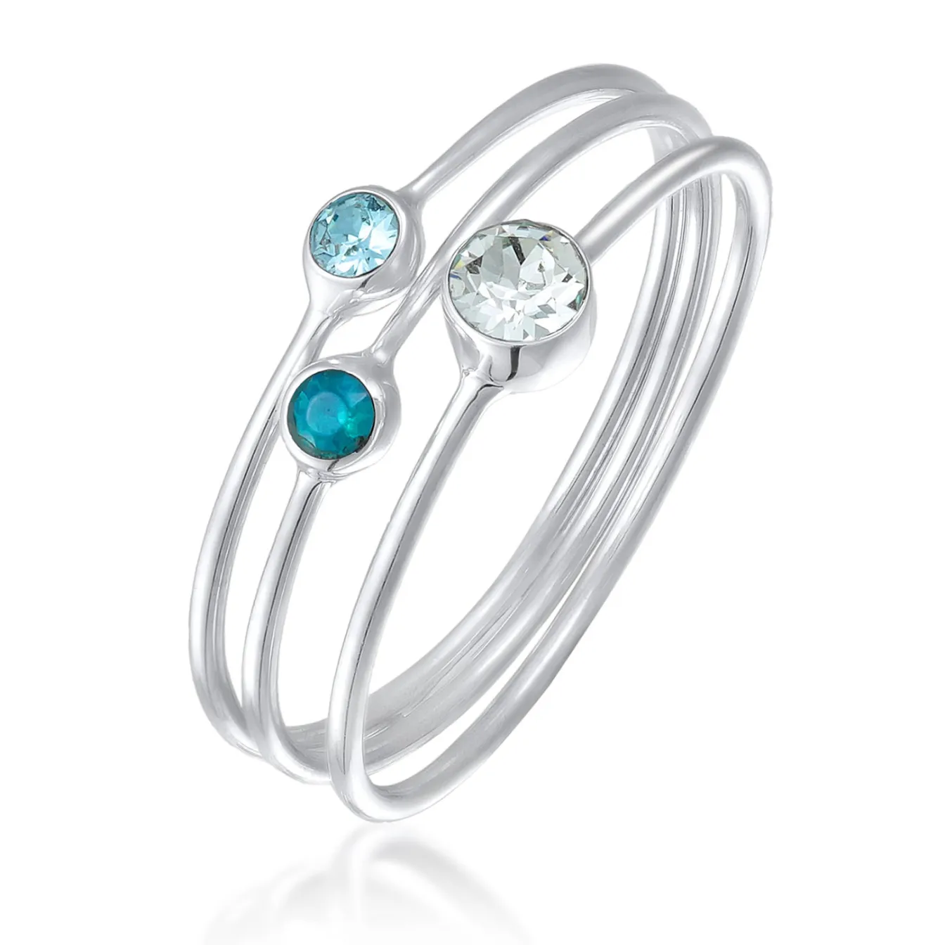 Elli "RingSet Solitär | Kristall< Ringe
