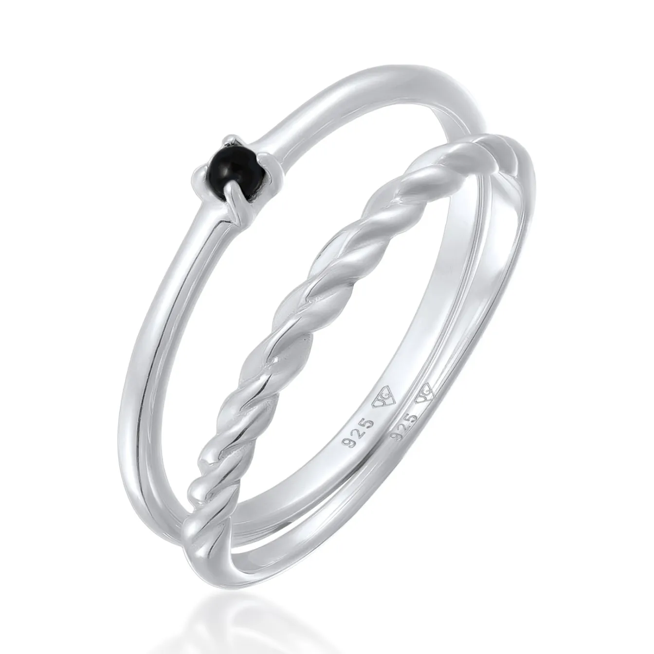 Elli "Ringset Twisted | Synth. Perle< Perlen|Ringe