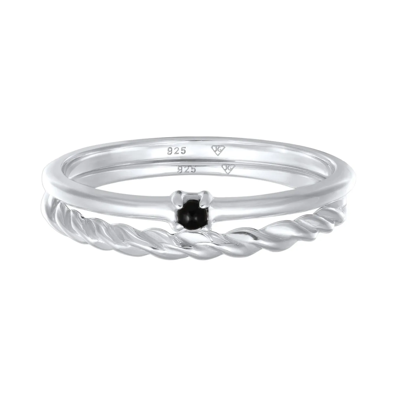 Elli "Ringset Twisted | Synth. Perle< Perlen|Ringe