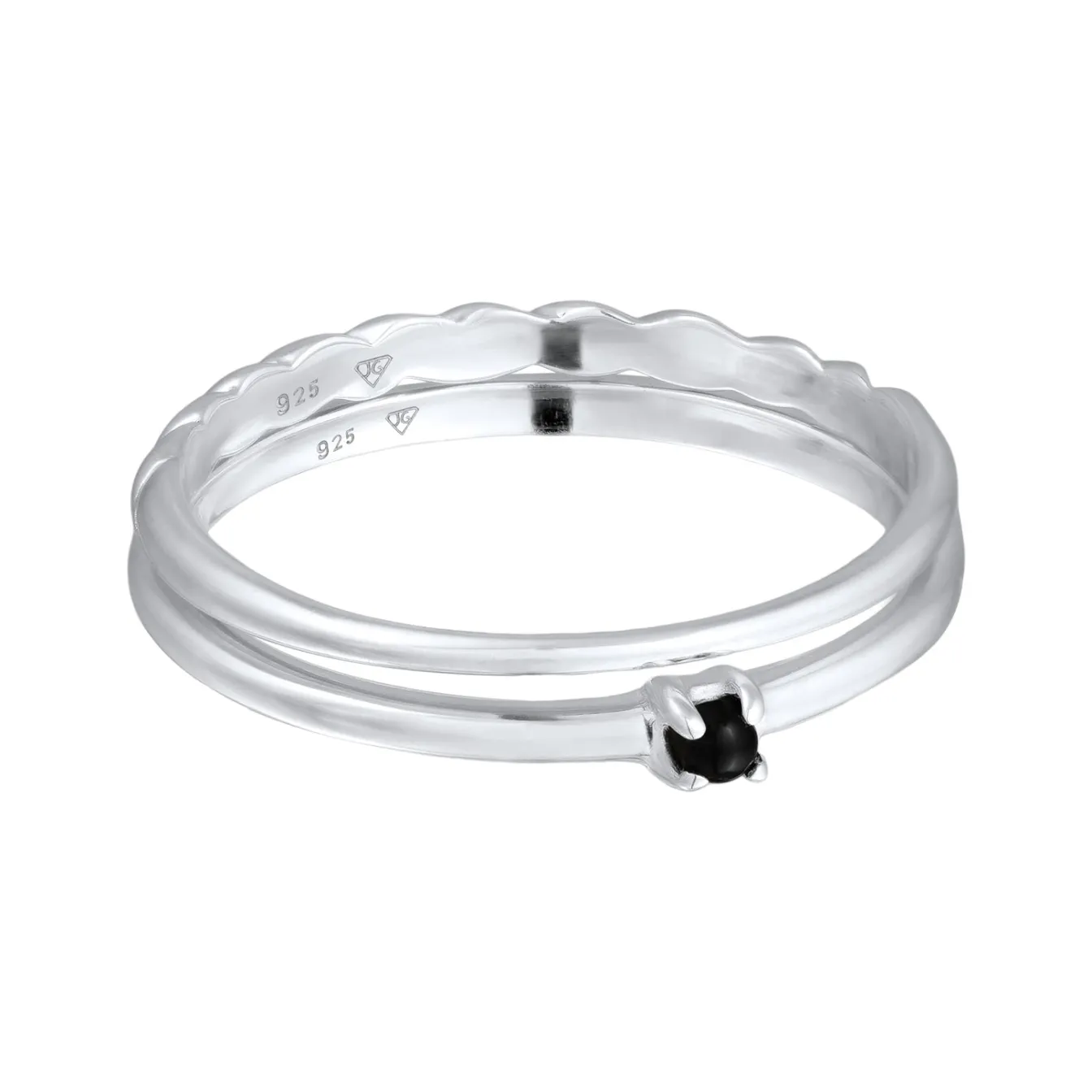 Elli "Ringset Twisted | Synth. Perle< Perlen|Ringe