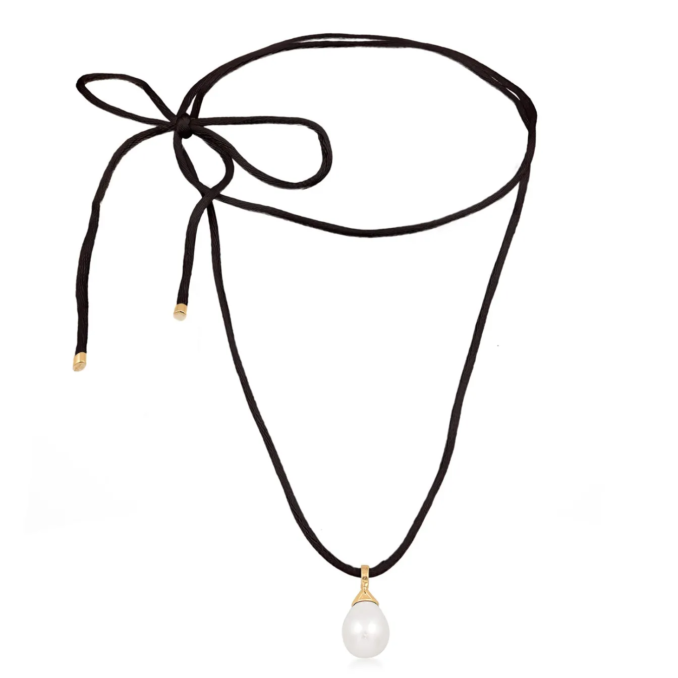 Elli "Satin-Halskette Schleife | Muschelkernperle< Symbol-schmuck|Perlen
