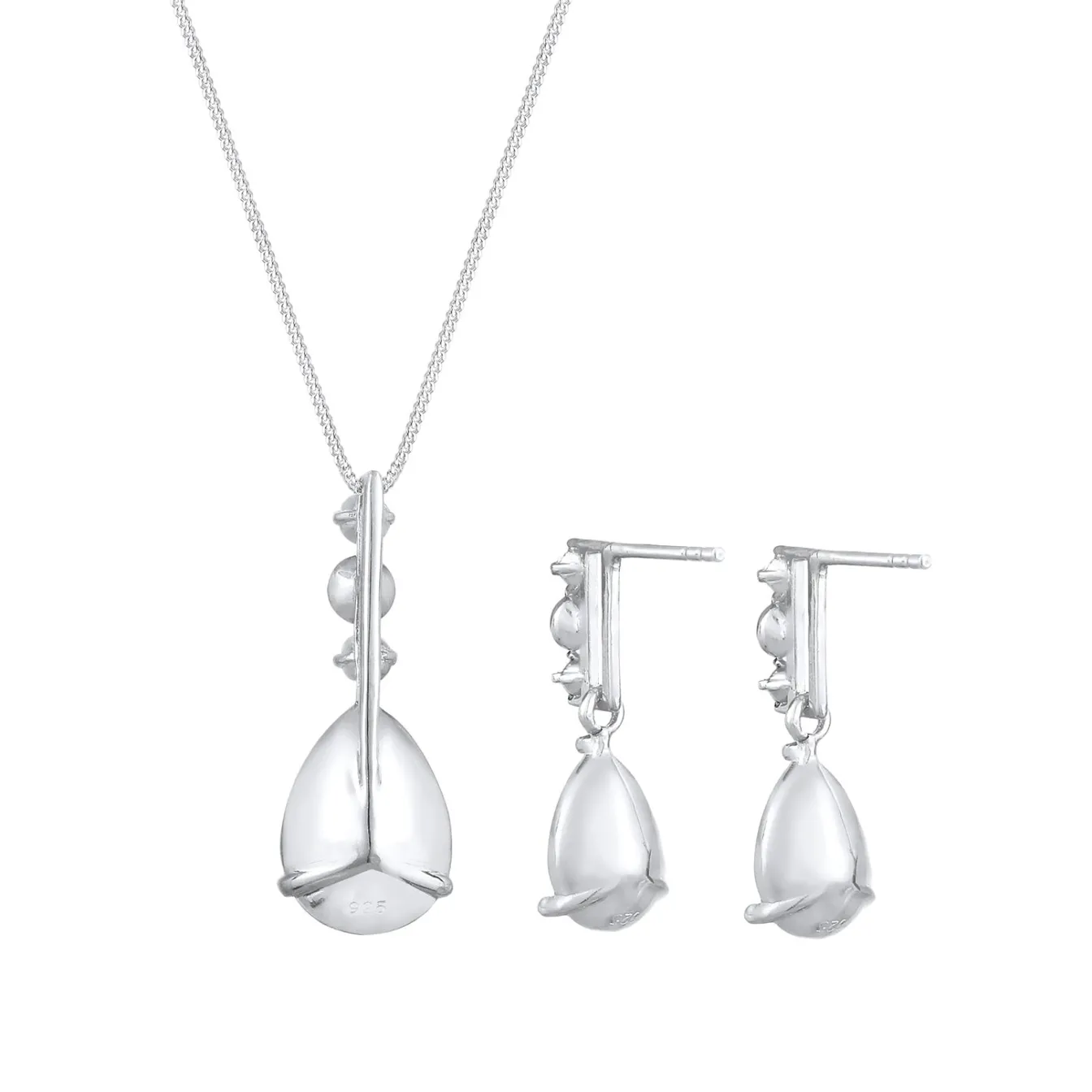 Elli "Schmuckset | Kristall ( Weiß )< Roségold|Schmucksets
