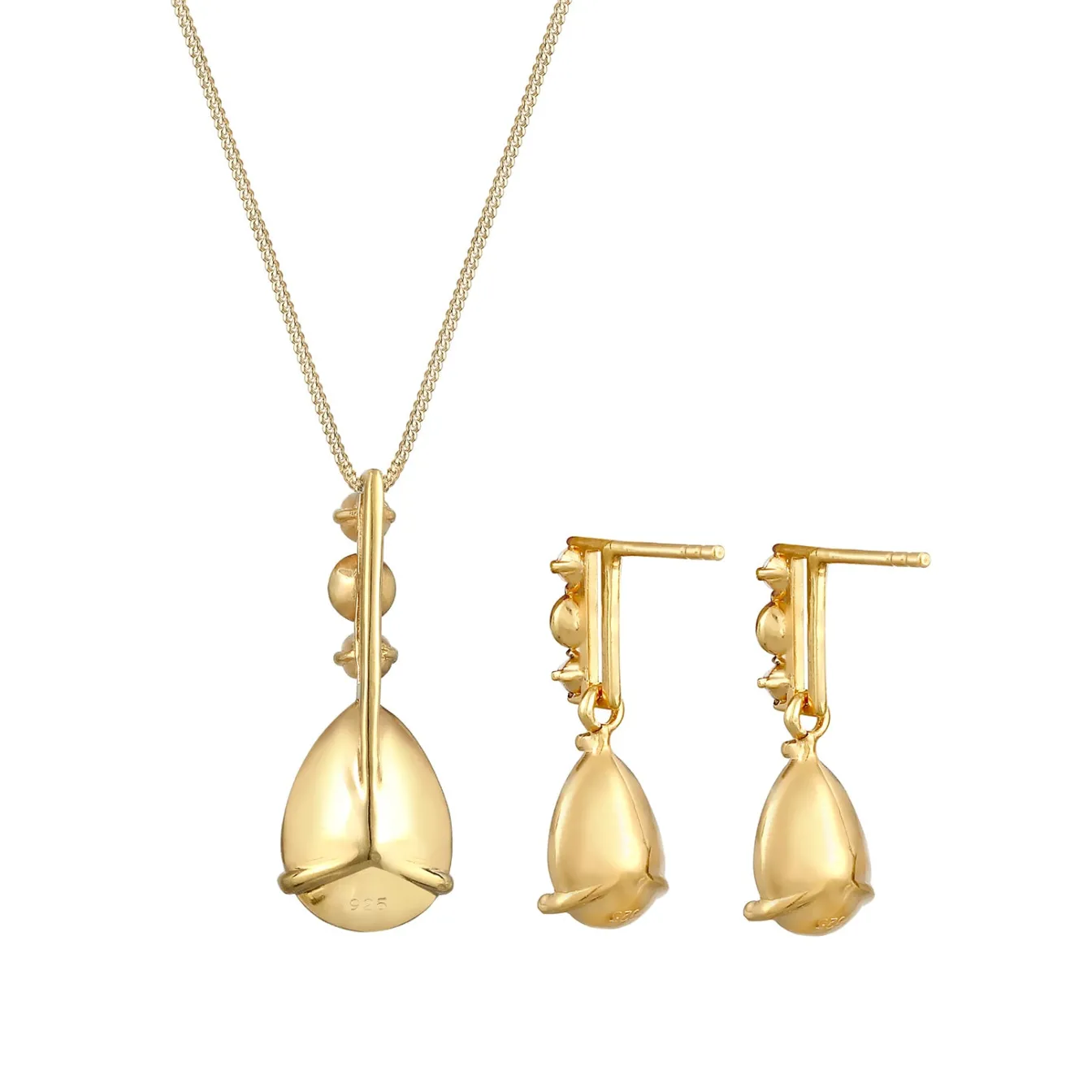 Elli "Schmuckset | Kristall ( Weiß )< Roségold|Schmucksets